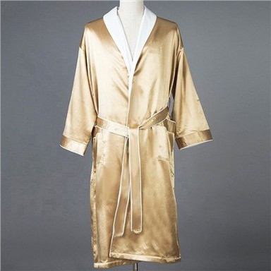 Lukanda Imitazzjoni tal-ħarir Bathrobe